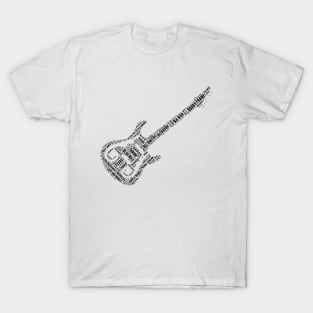 Musicians of Scotland Guitar Word Art T-Shirt